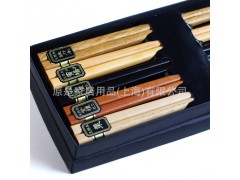 zakka日式家居用品 天然木 筷子 成人筷 五色入 家庭套装无印良品