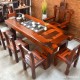 老船木茶桌现代中式客厅茶台实木船舵马赛克功夫茶桌泡茶桌椅组合